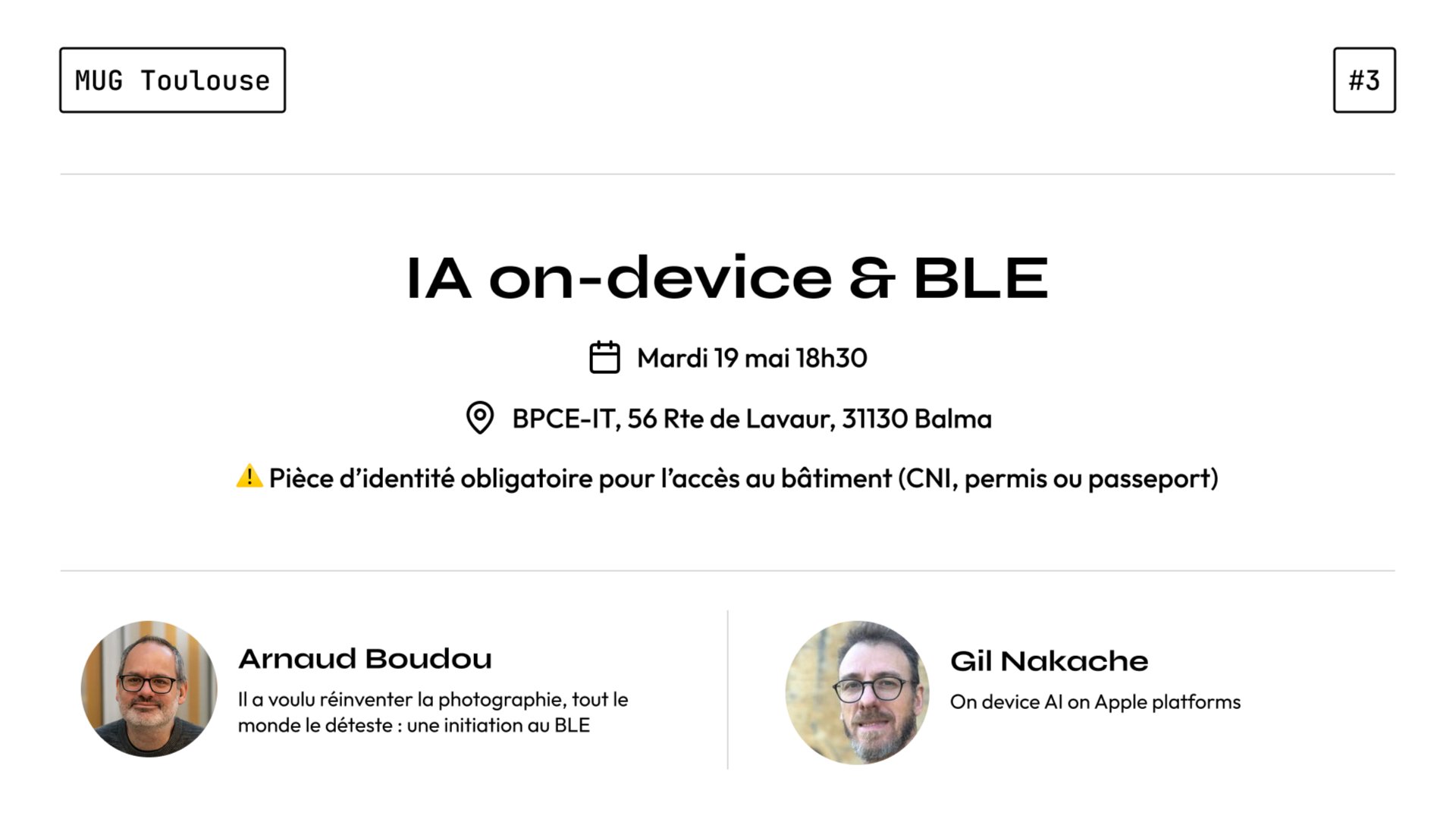 MUG Toulouse #3 — IA on-device & Bluetooth Low Energy