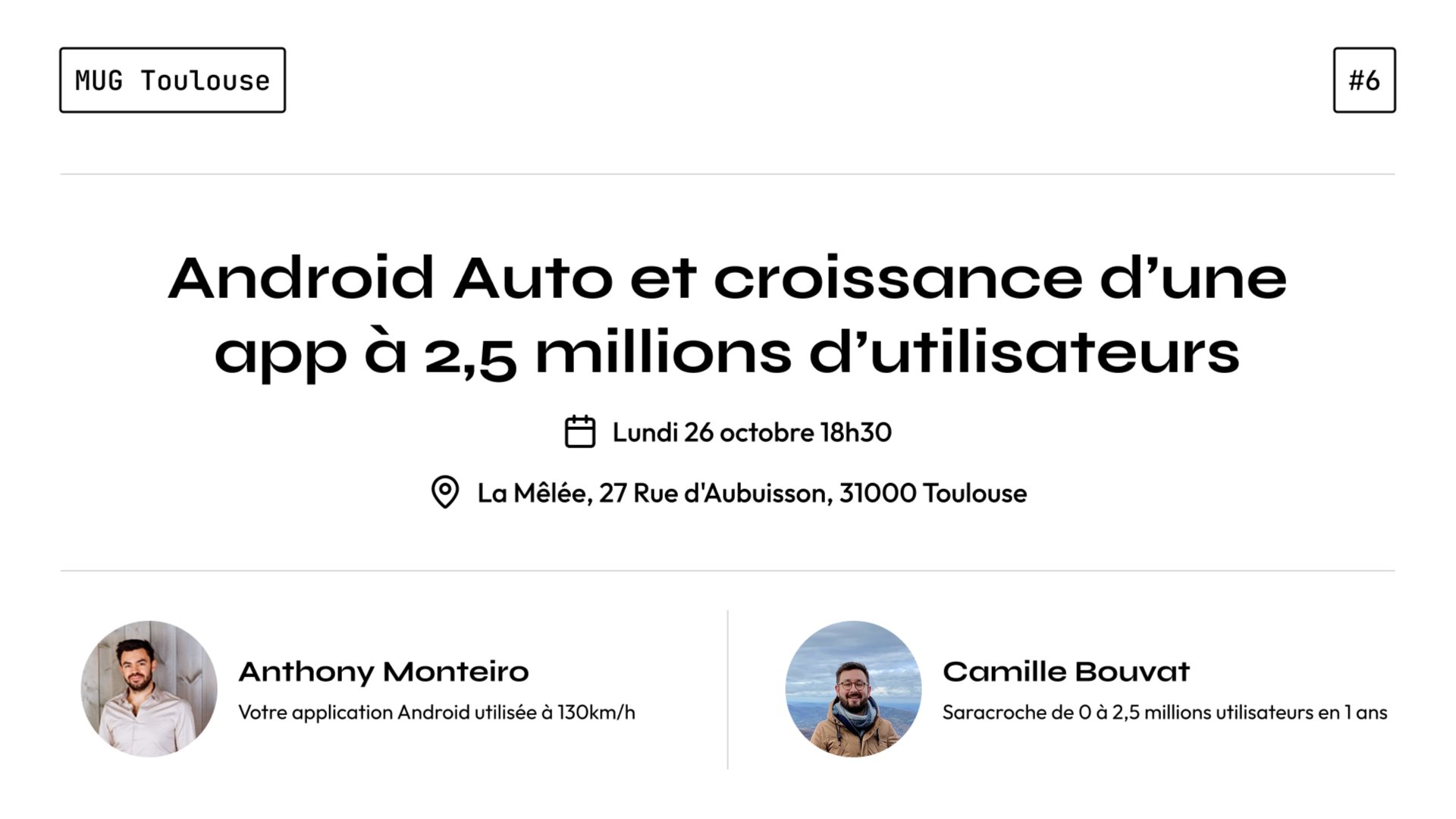 MUGToulouse#6-Android Auto et croissance d’une app à 2,5 millions d’utilisateurs